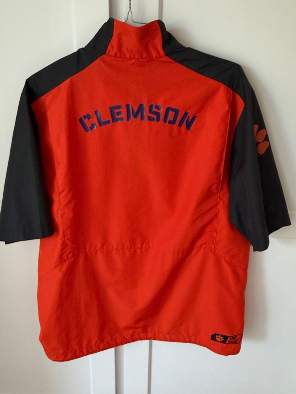 Nike Clemson Men's Short-Sleeve Windbreaker Jacket - Orange/Black